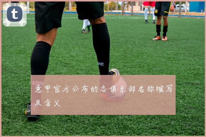 意甲官方公布的各俱乐部名称缩写及含义